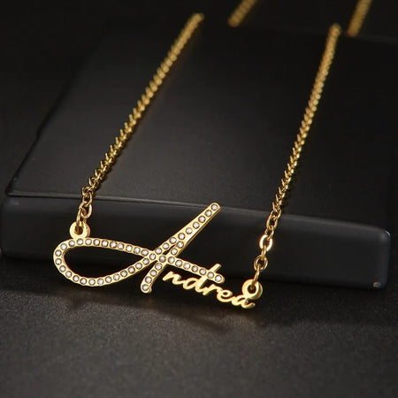 Collier personnalisé glitter prénom