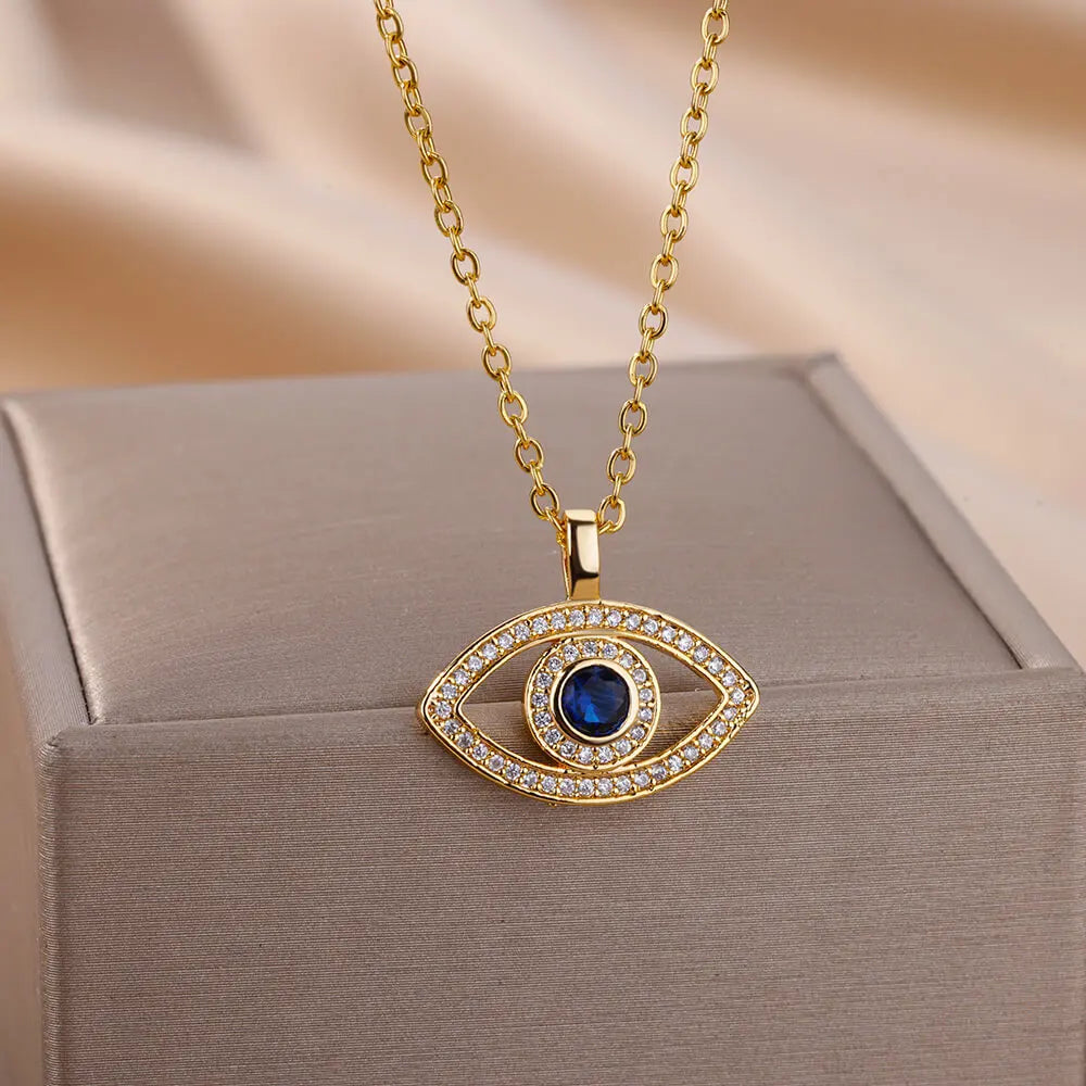 Collier ŒIL DE PROTECTION  –Porte-Bonheur
