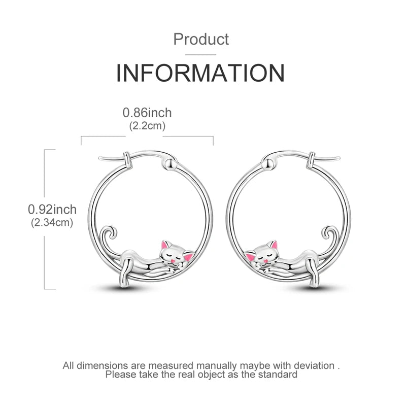 Boucles d’Oreilles Chat Dormeur