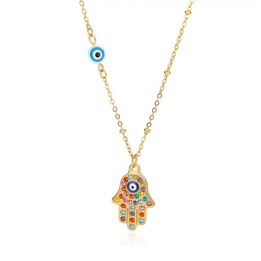 Collier Main de Fatma Œil Protecteur