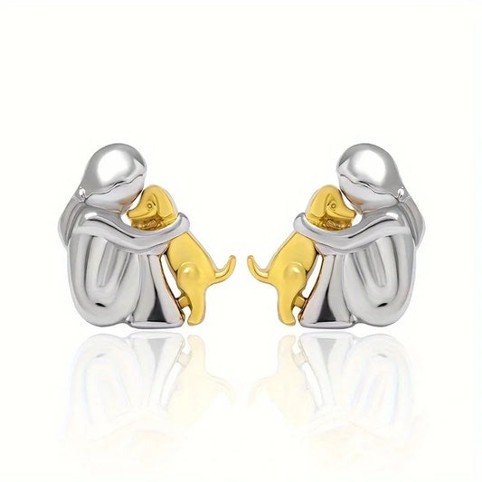 Boucles d’oreilles Fille et son chien