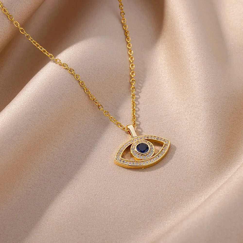 Collier ŒIL DE PROTECTION  –Porte-Bonheur