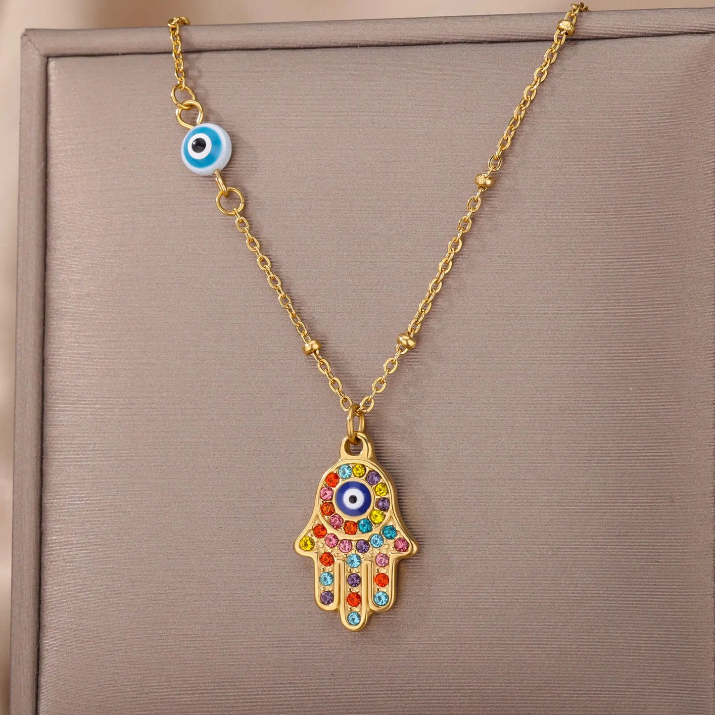 Collier Main de Fatma Œil Protecteur