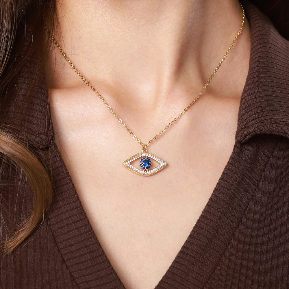 Collier ŒIL DE PROTECTION  –Porte-Bonheur