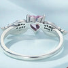 Anello a forma di cuore d'angelo
