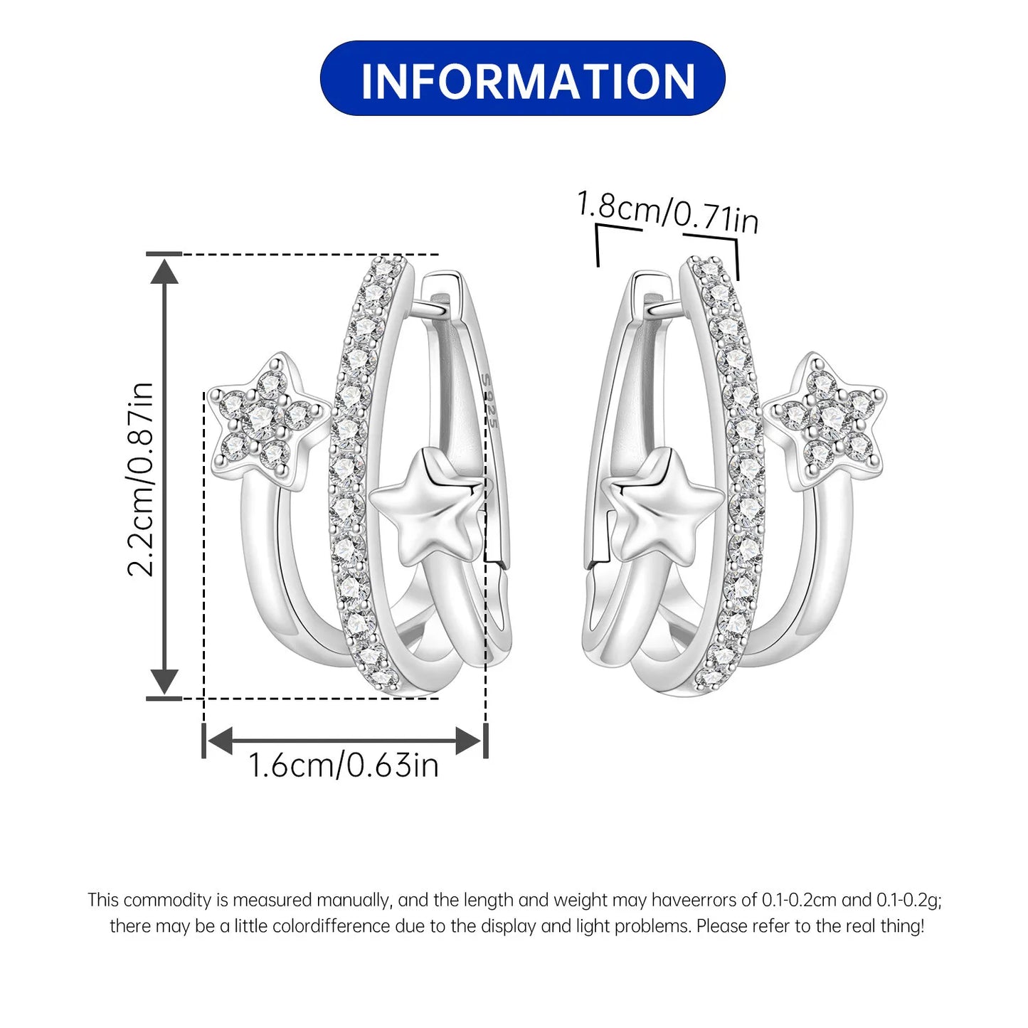 Boucles d’Oreilles Étoiles