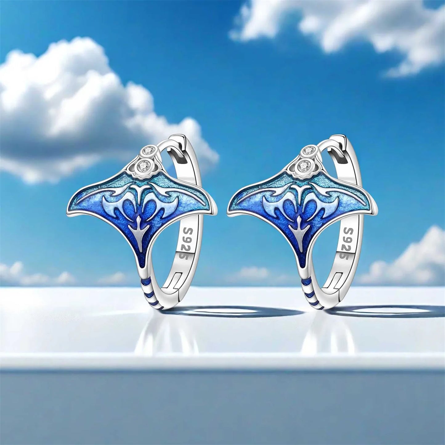 Boucles d’oreilles Raie Manta
