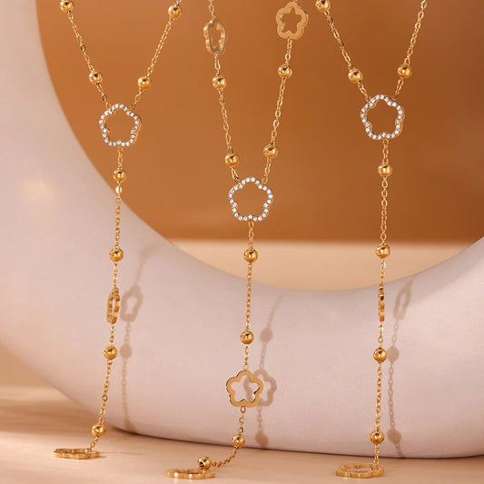 Collier AUREYA – Collier Doré Multi-Rangs à Pendentif Y