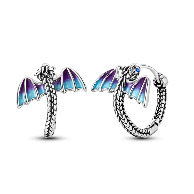 Boucles d’oreilles Dragon bleu