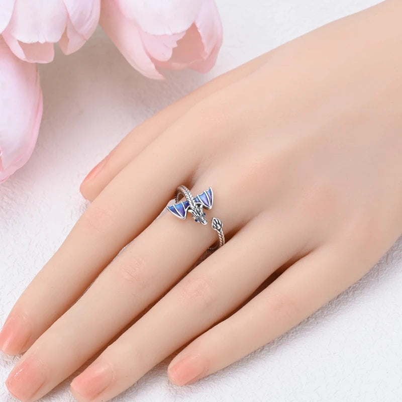 Bague Dragon bleu