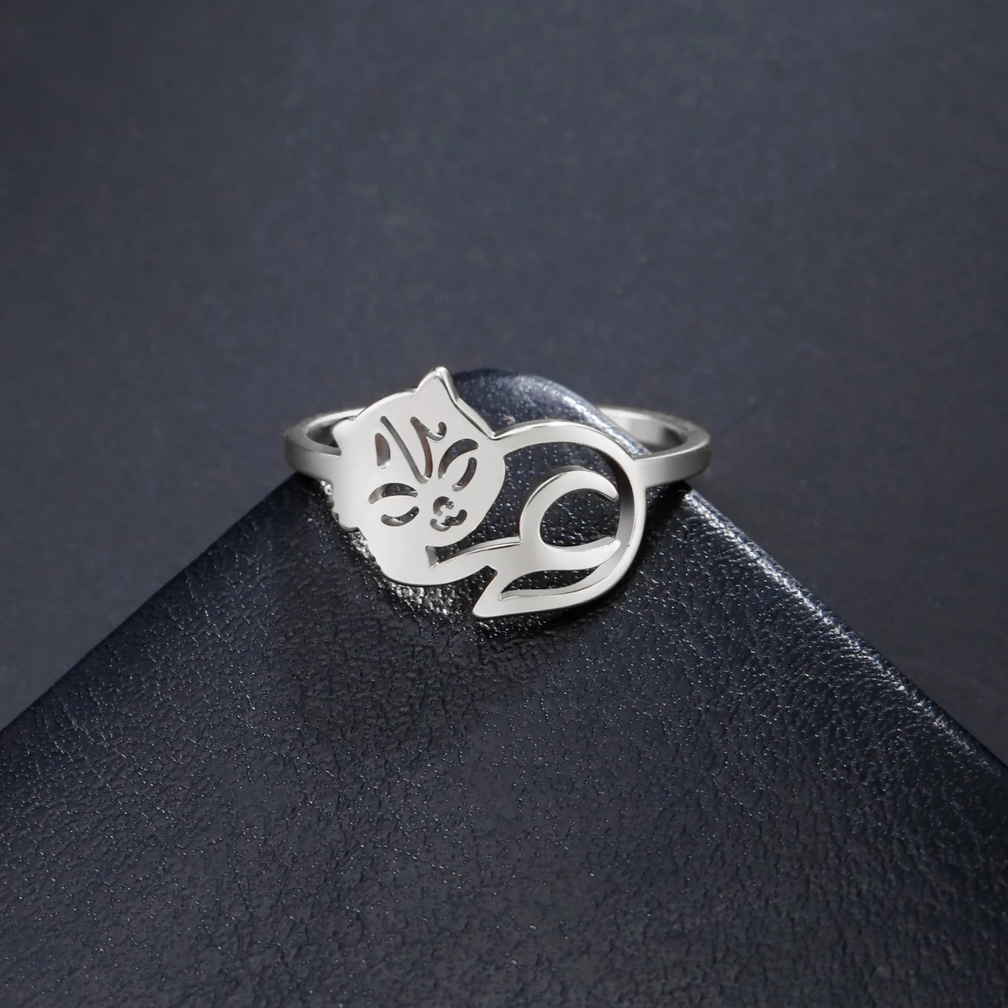 Bague chat endormi