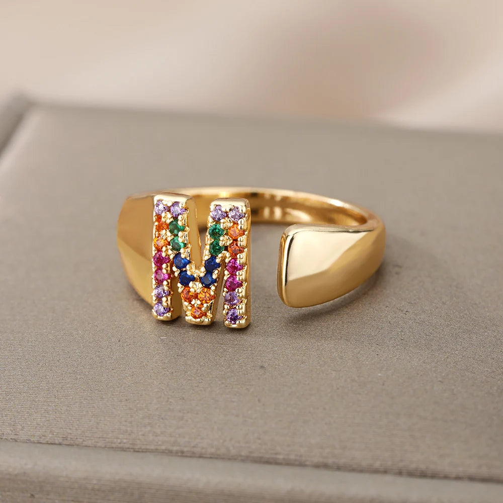 Bague initiale Rainbow