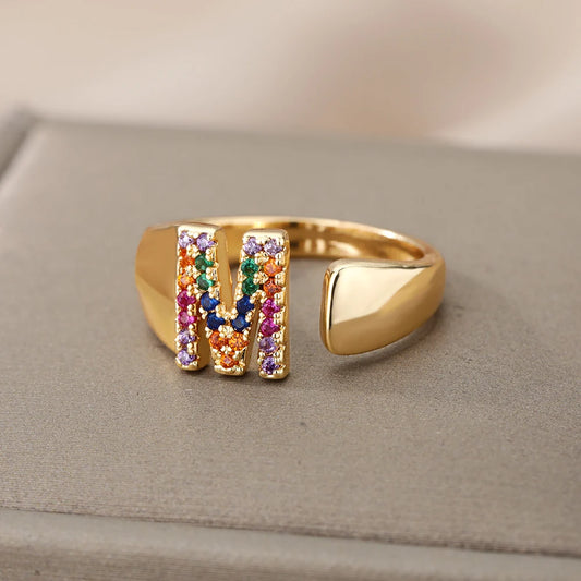 Bague initiale Rainbow