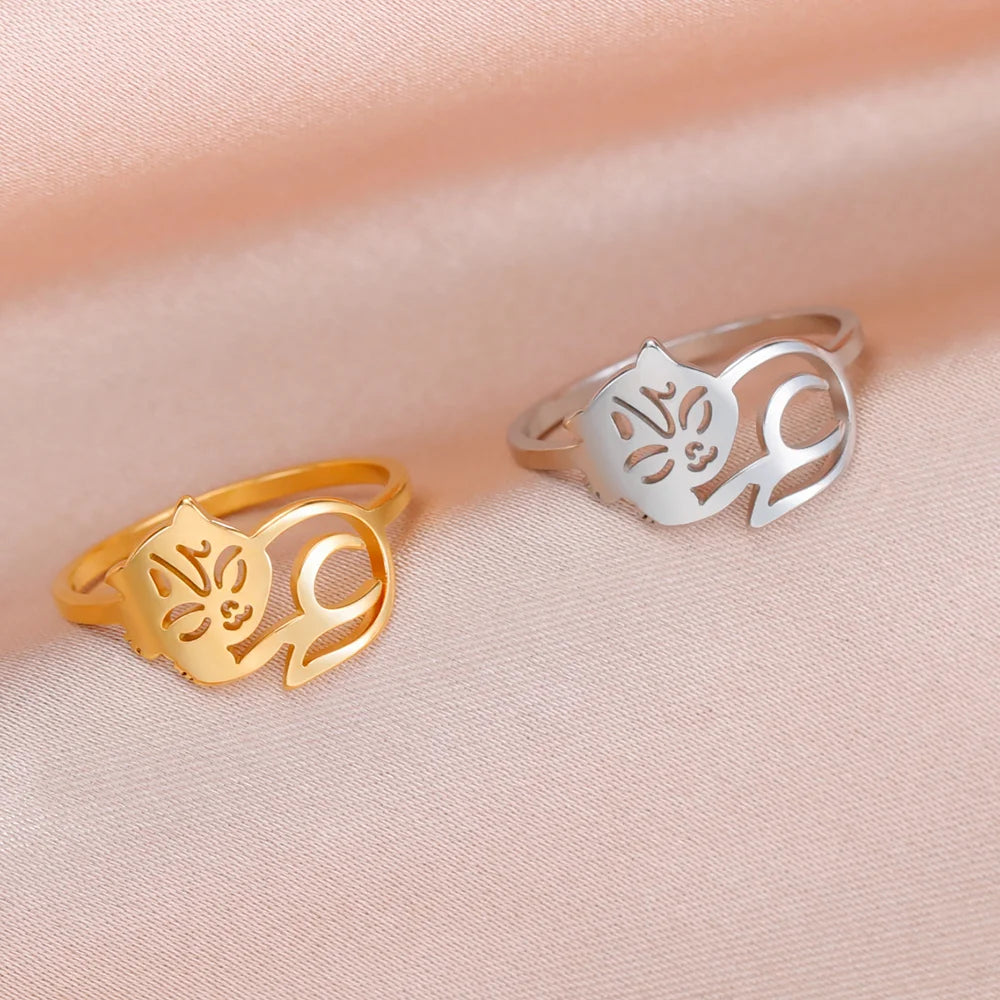Bague chat endormi