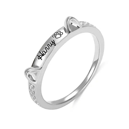 Anello personalizzato per amanti dei gatti