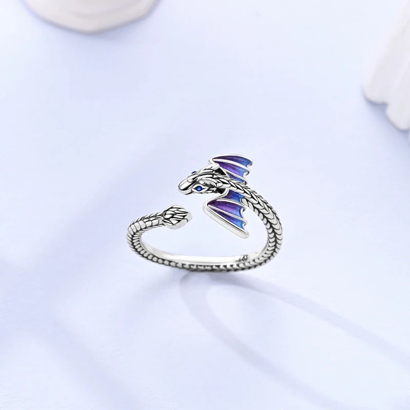 Bague Dragon bleu