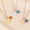 Collier personnalisé médaillon et pierre de naissance