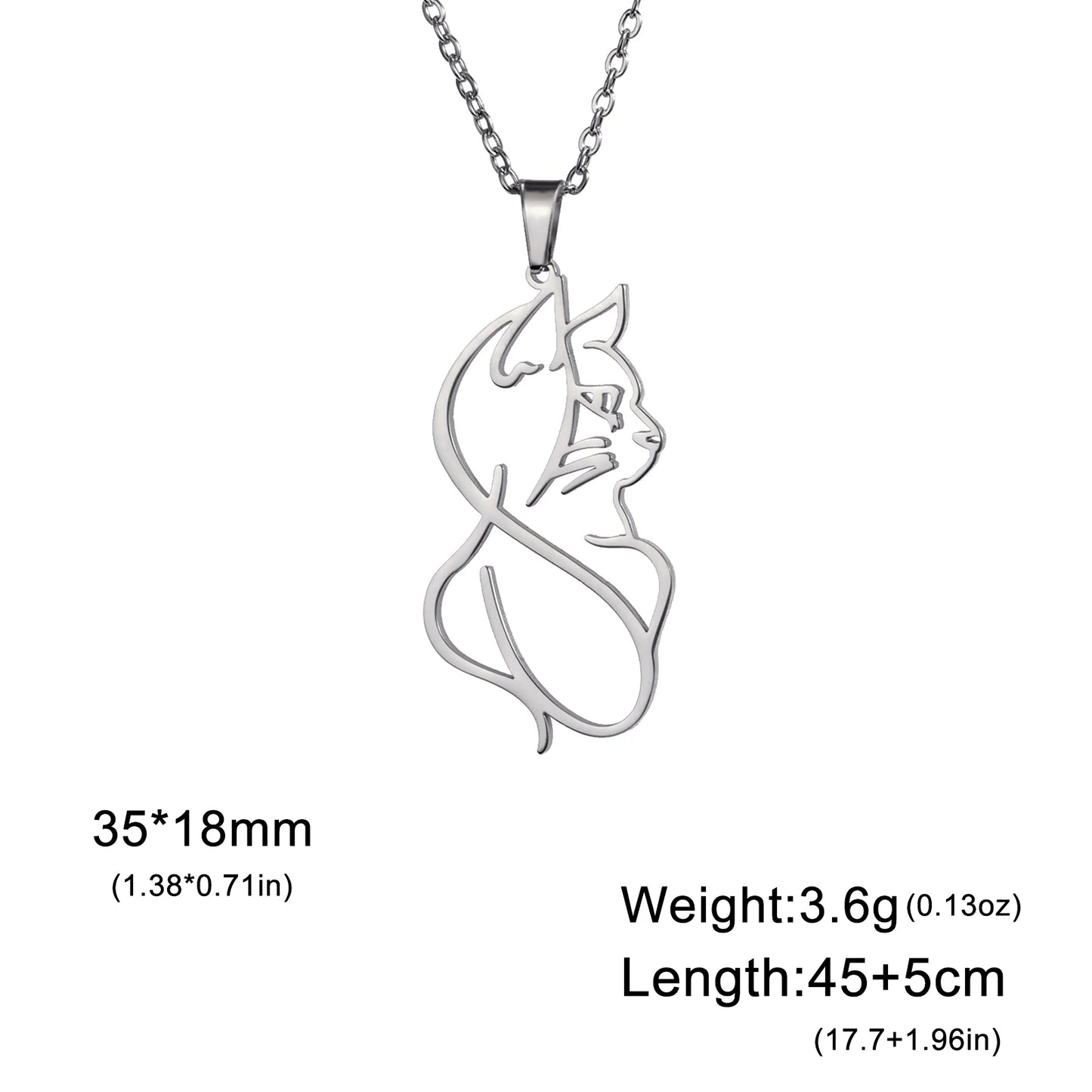 Collier Chat élégant