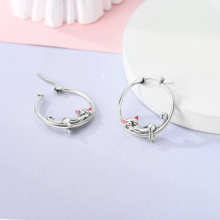 Boucles d’Oreilles Chat Dormeur