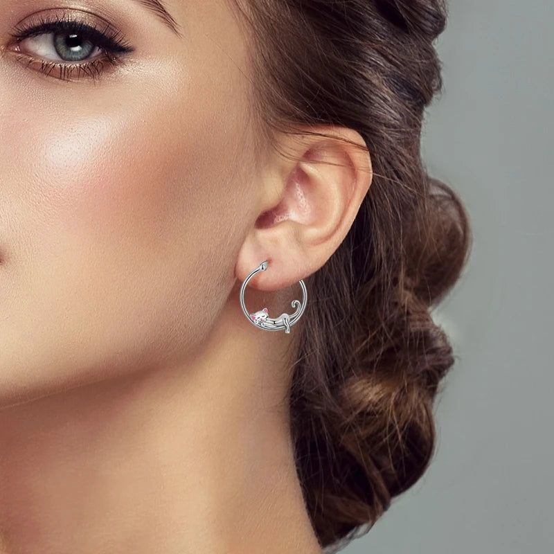 Boucles d’Oreilles Chat Dormeur
