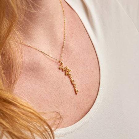Collier personnalisé prénom rose éternelle