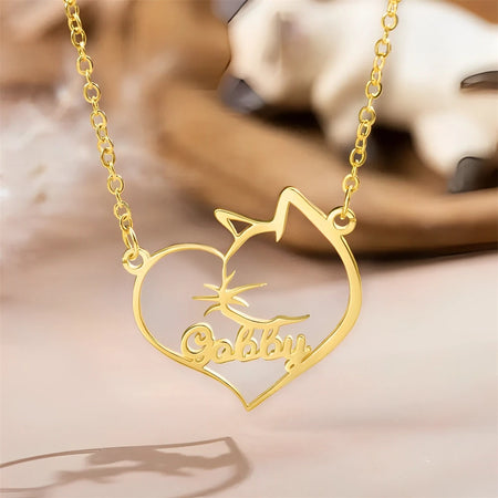 Collier personnalisé Cat lover