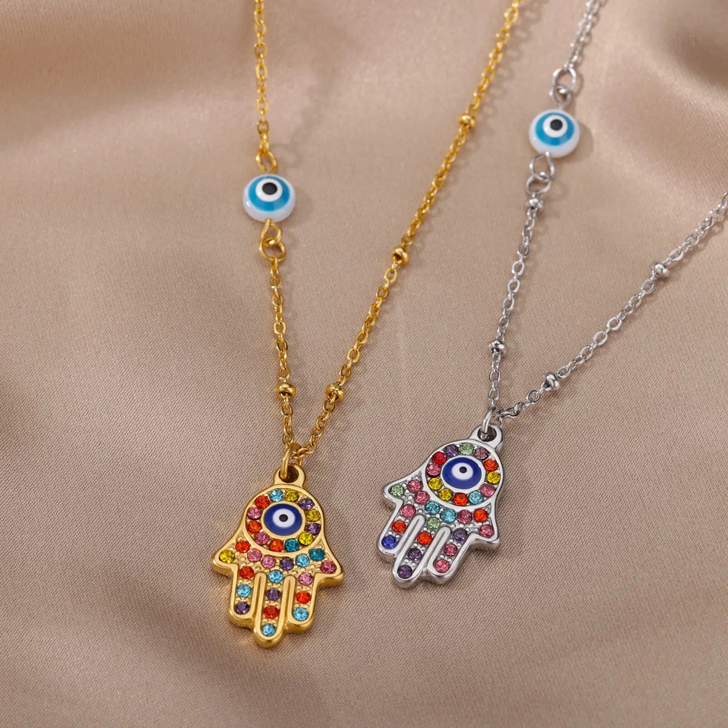 Collier Main de Fatma Œil Protecteur