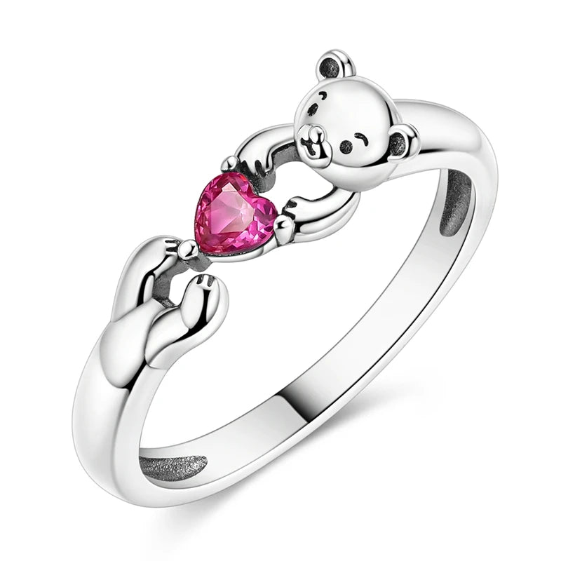 Bague Ourson Cœur Rose Édition limitée