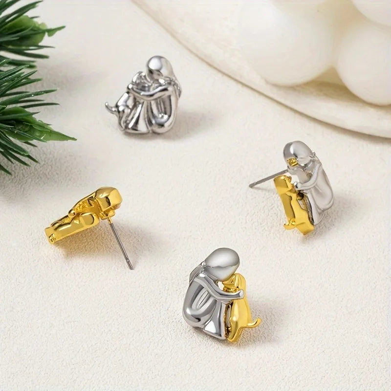 Boucles d’oreilles Fille et son chien