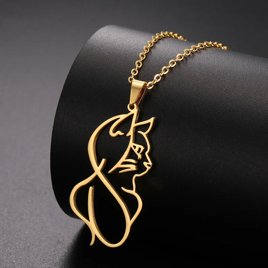 Collier Chat élégant