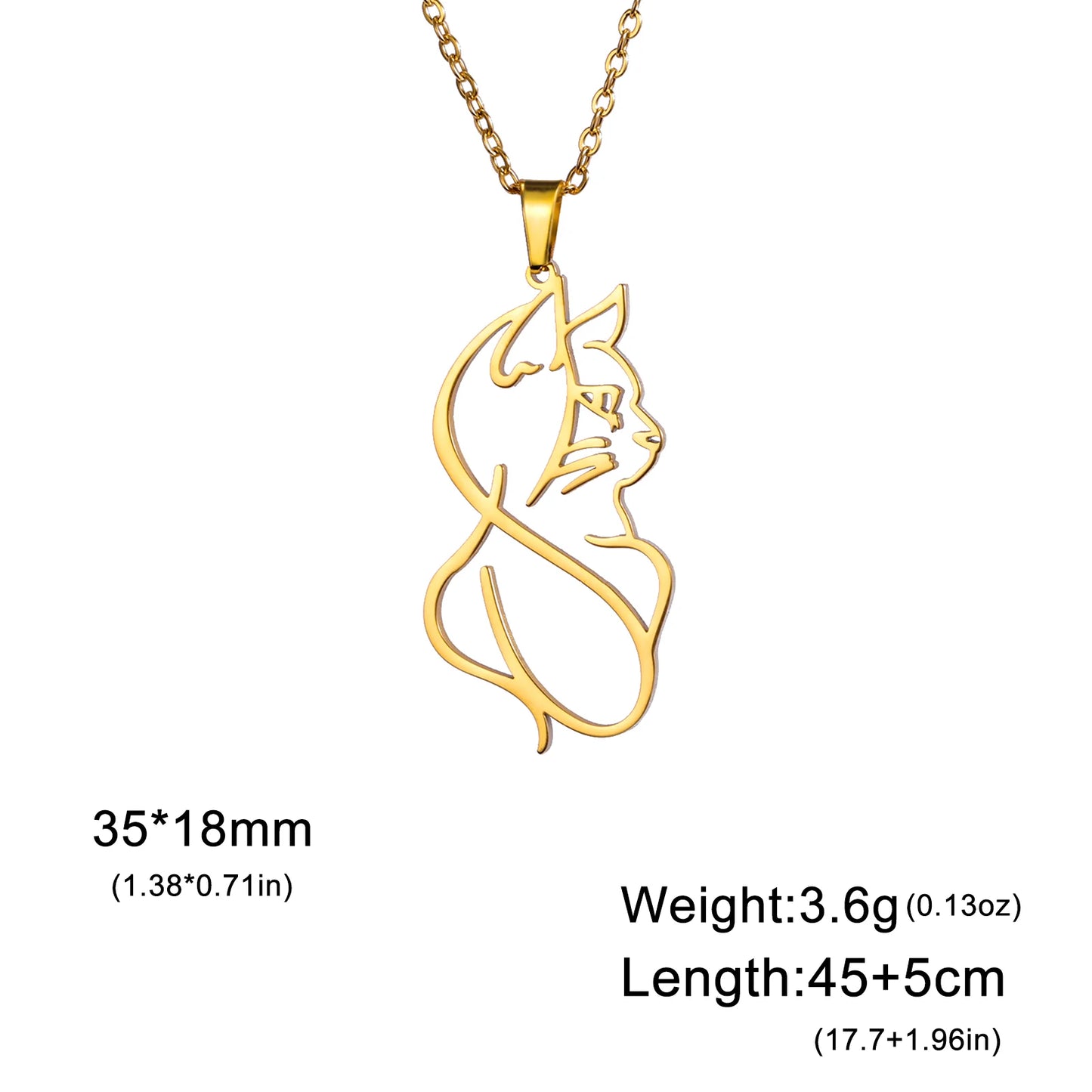 Collier Chat élégant