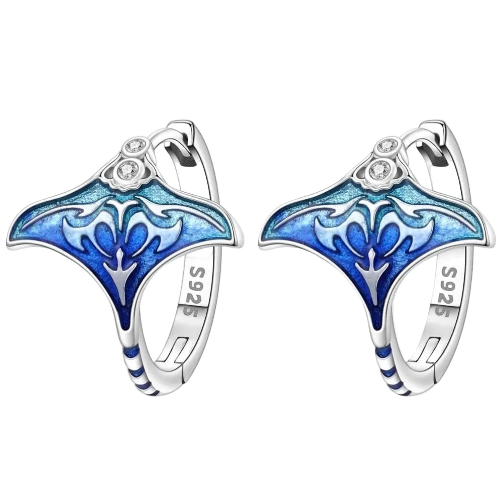 Boucles d’oreilles Raie Manta