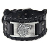 Bracelet en cuir tête de Loup