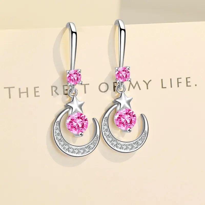 Boucles d’Oreilles Lune & Étoile