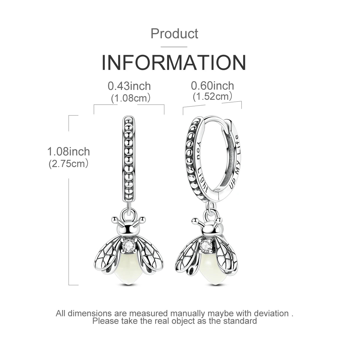 Boucles d’oreilles Lucioles lumineuse
