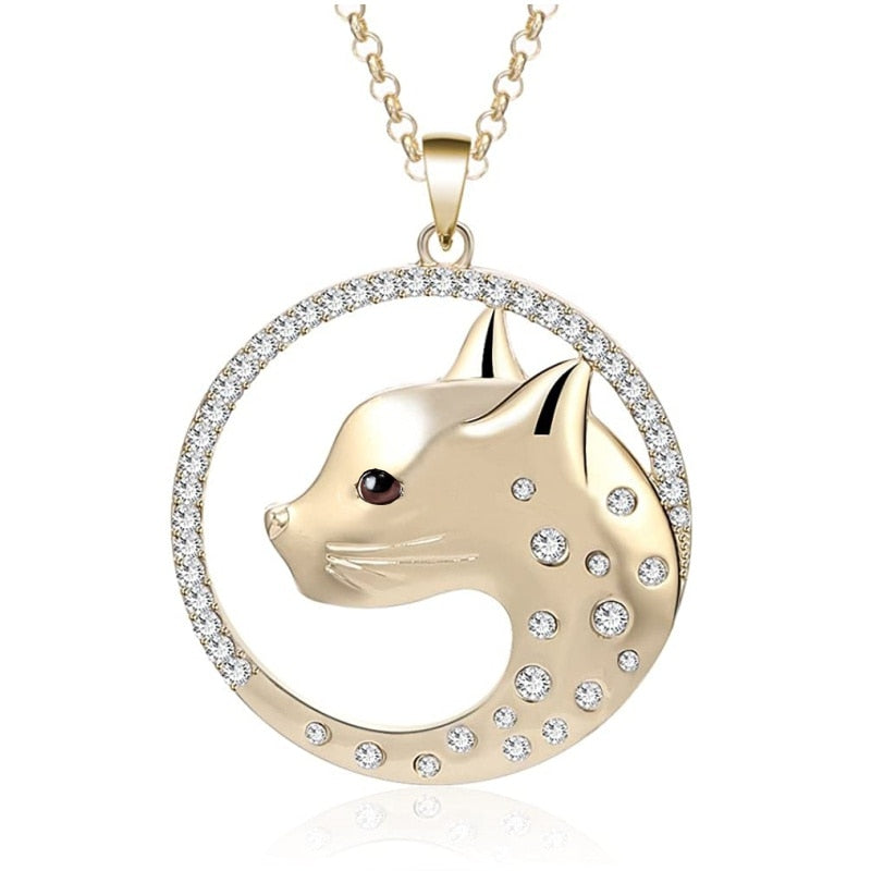 Collier pendentif chat