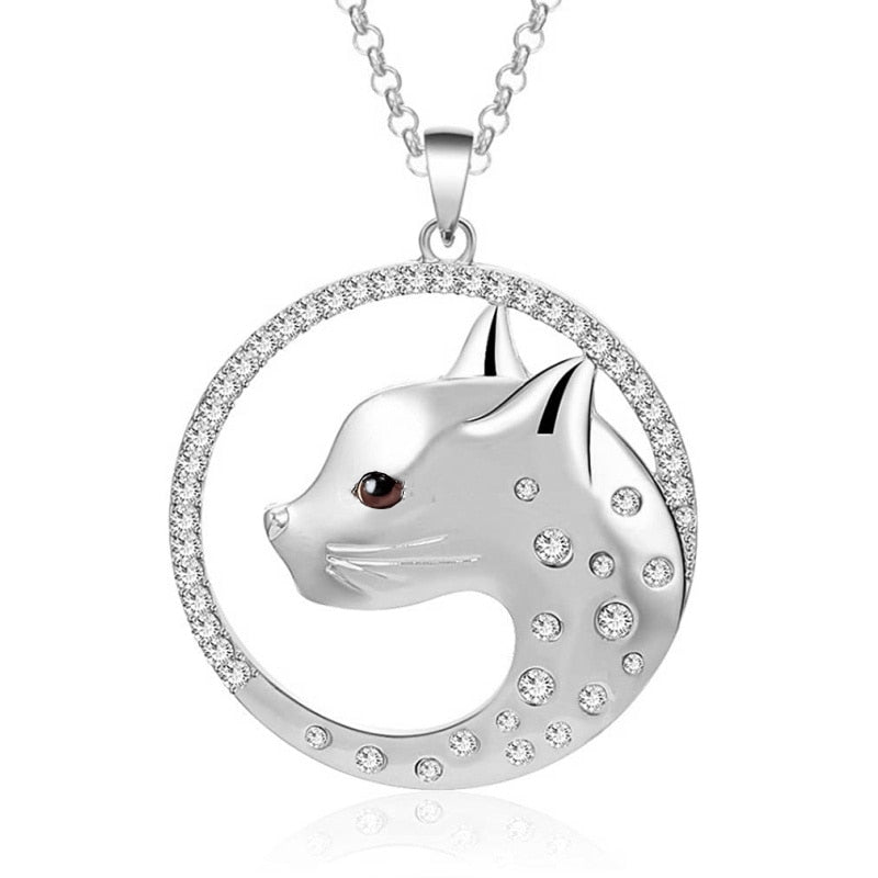 Collier pendentif chat