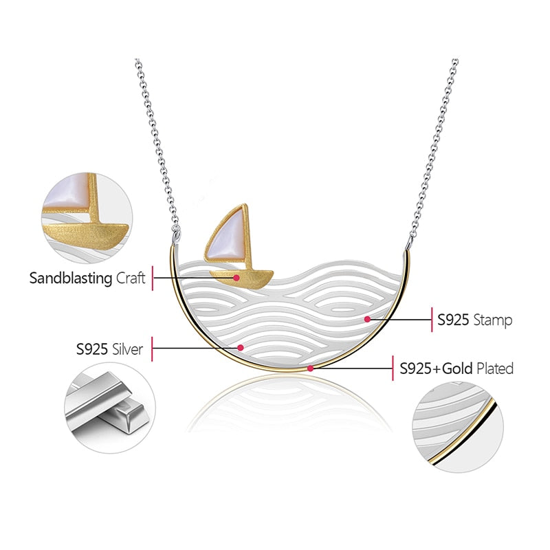 Collier Bateau sur l’eau