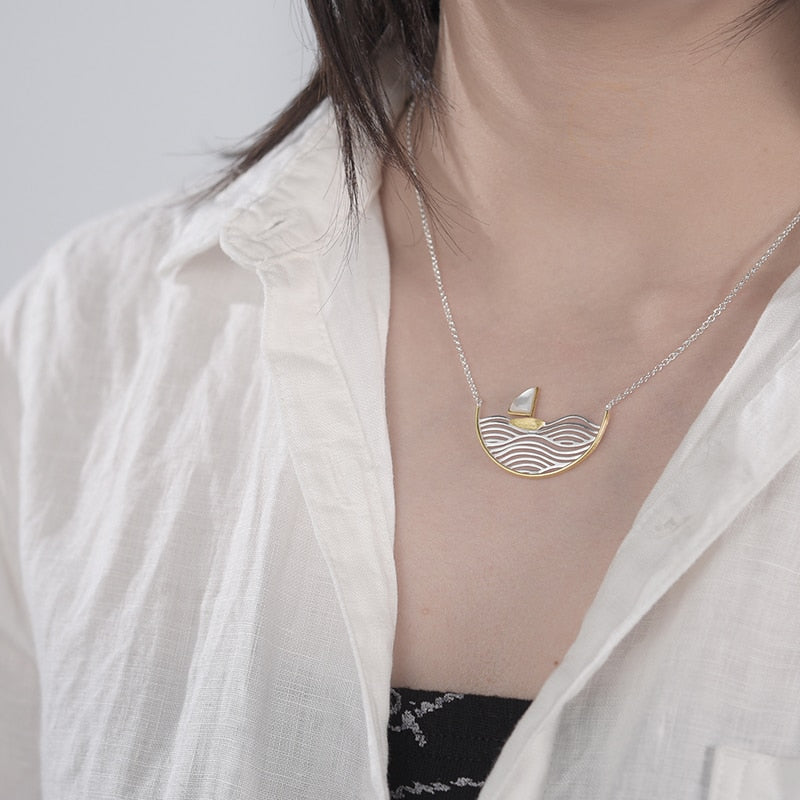 Collier Bateau sur l’eau