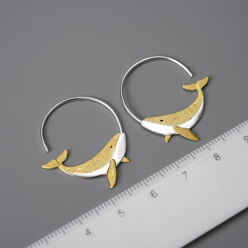 Boucles d’oreilles Baleine majestueuse