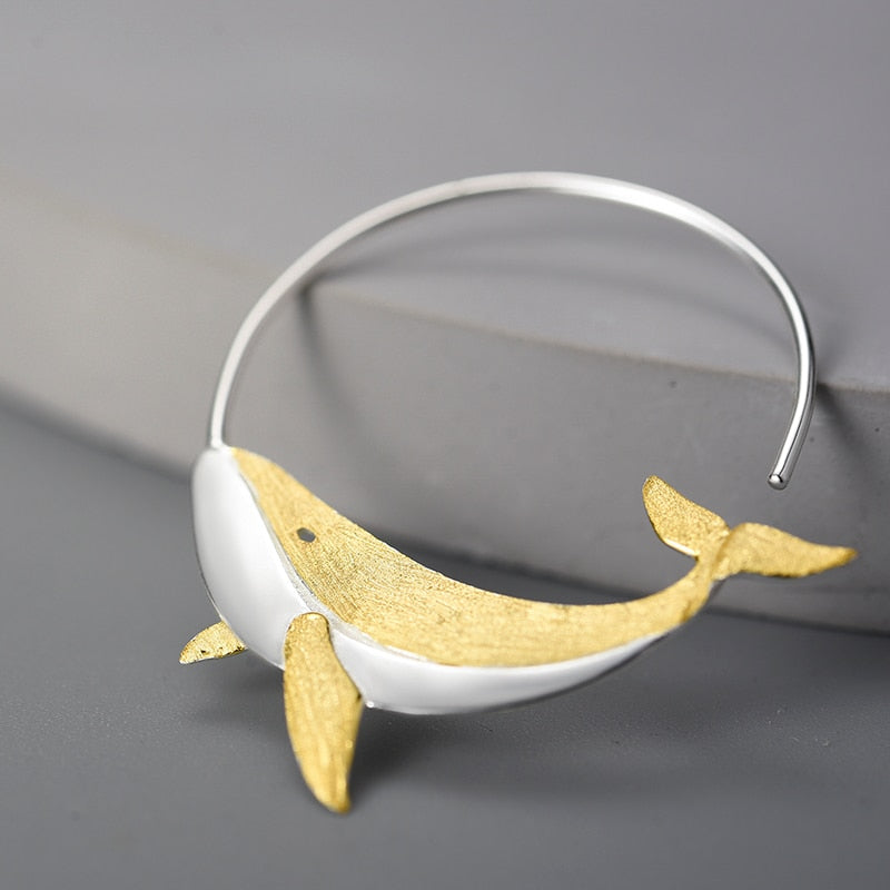 Boucles d’oreilles Baleine majestueuse