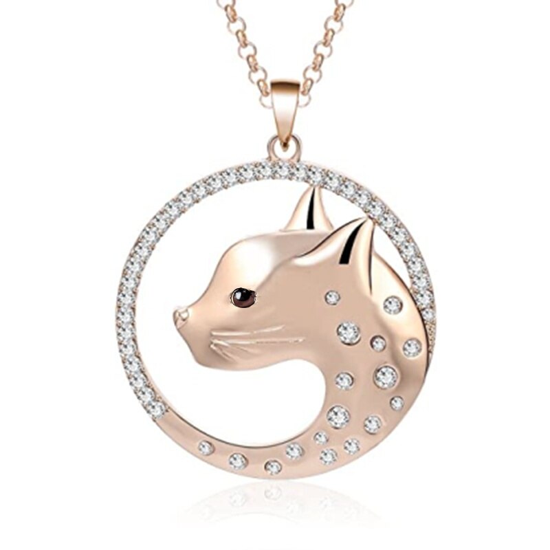 Collier pendentif chat