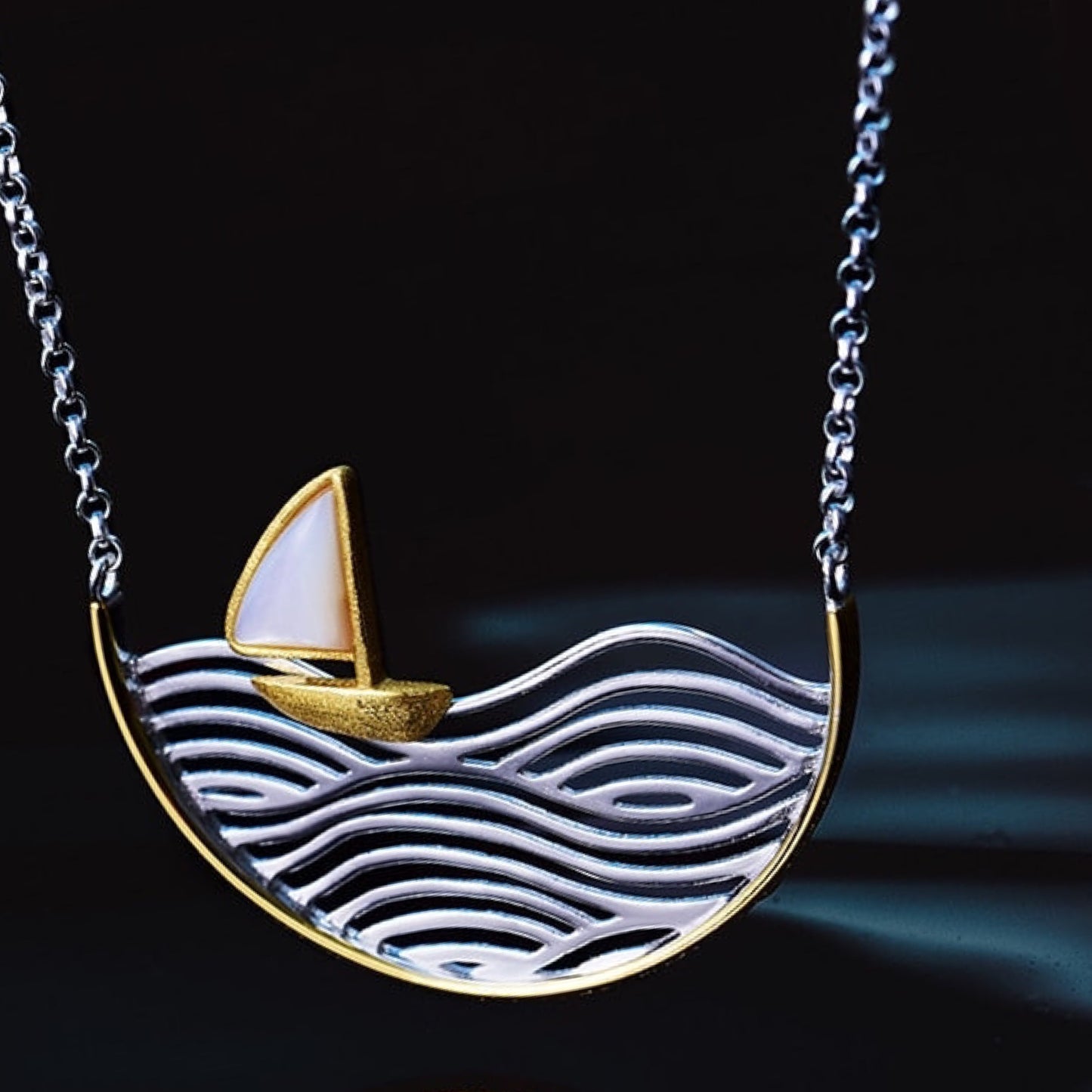 Collier Bateau sur l’eau