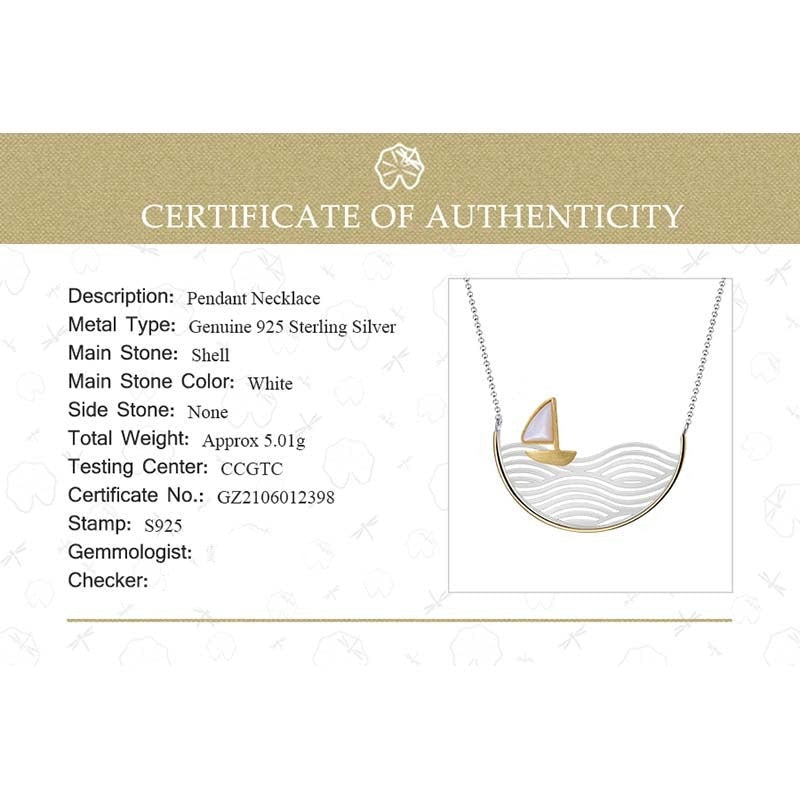 Collier Bateau sur l’eau