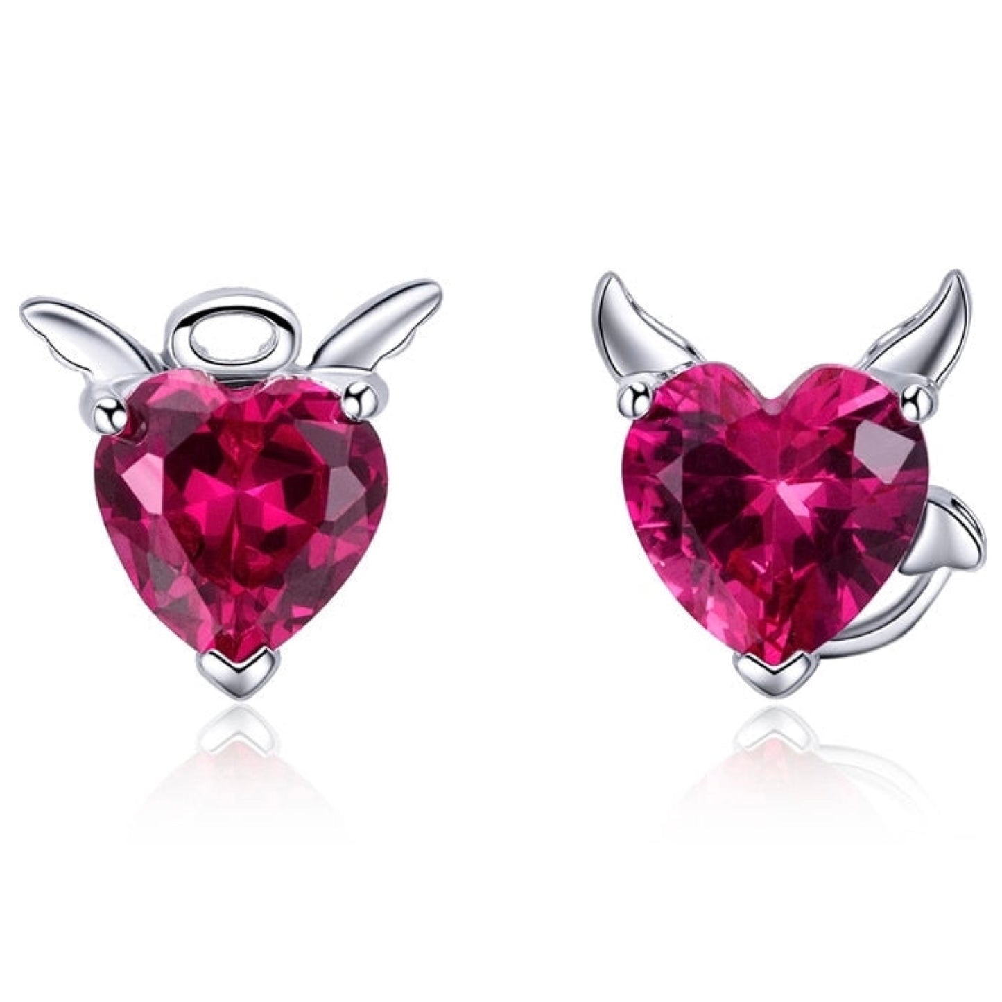 Boucles d’oreilles Angel or Devil Heart