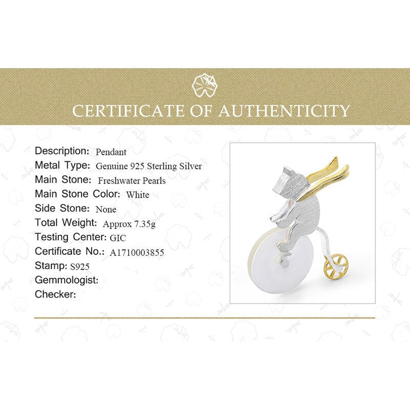 Collier pendentif Ours acrobate