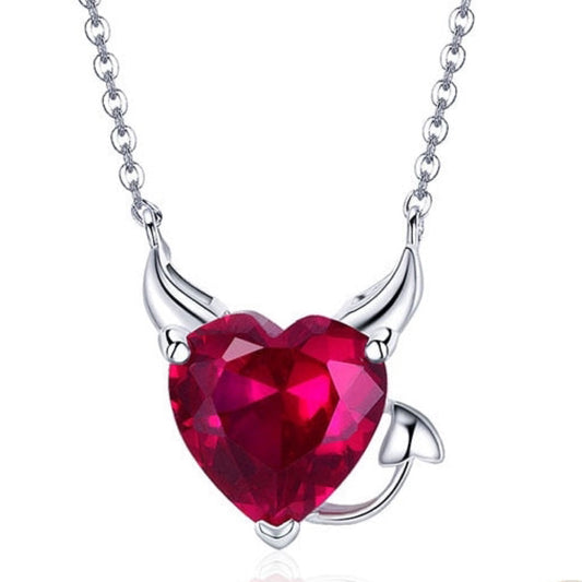 Collier Angel or Devil Heart